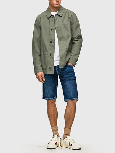 TRACK dark blue denim shorts - 5