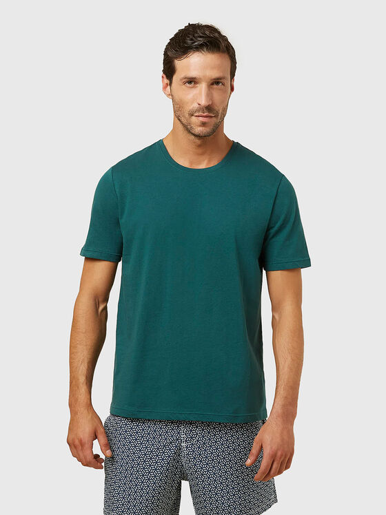 EASY LIVING cotton T-shirt in dark blue - 1