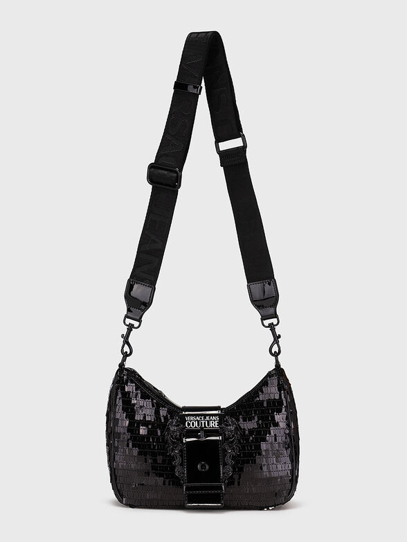 Black bag with sequins and logo accent - 2