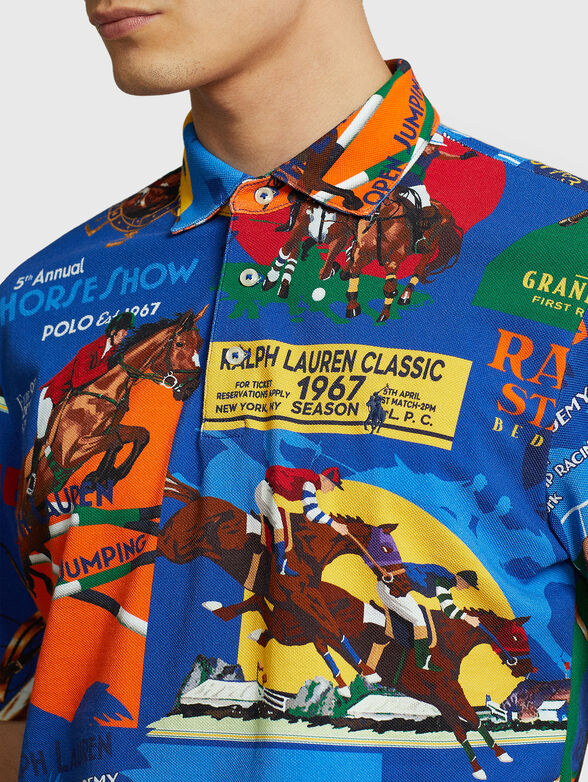 Polo-shirt with contrast print  - 4