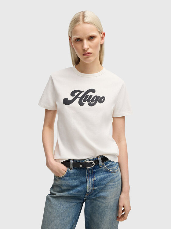Tricou din bumbac cu logo imprimat - 1