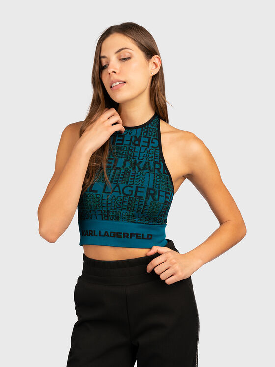 Cropped top with logo detail - 1