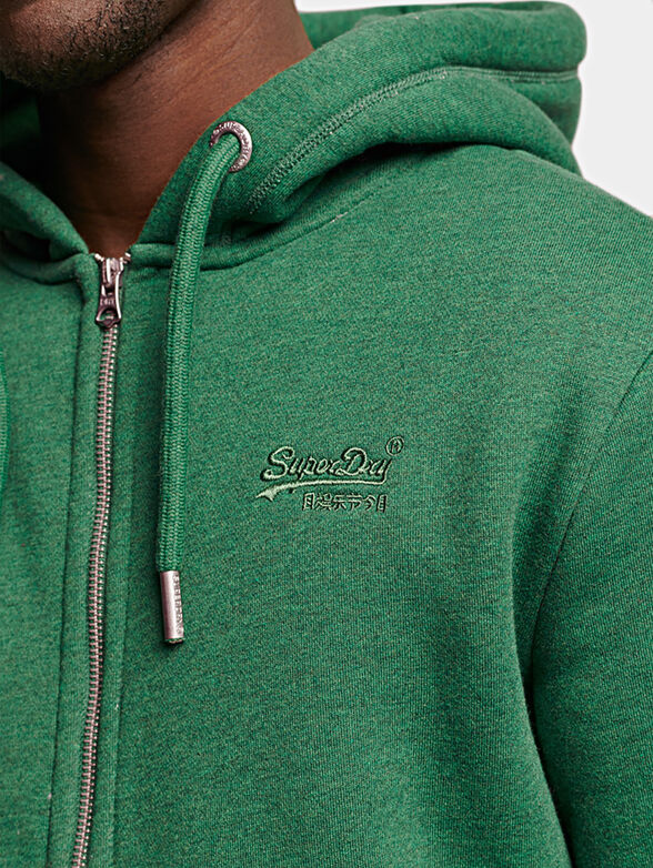 VINTAGE LOGO sweatshirt with hood and zip - 2