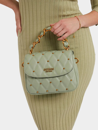 TRIANA bag with metal elements in dark gold color - 3
