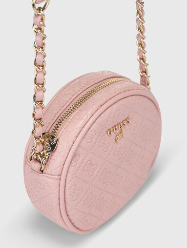 Black crossbody bag with metal logo - 5