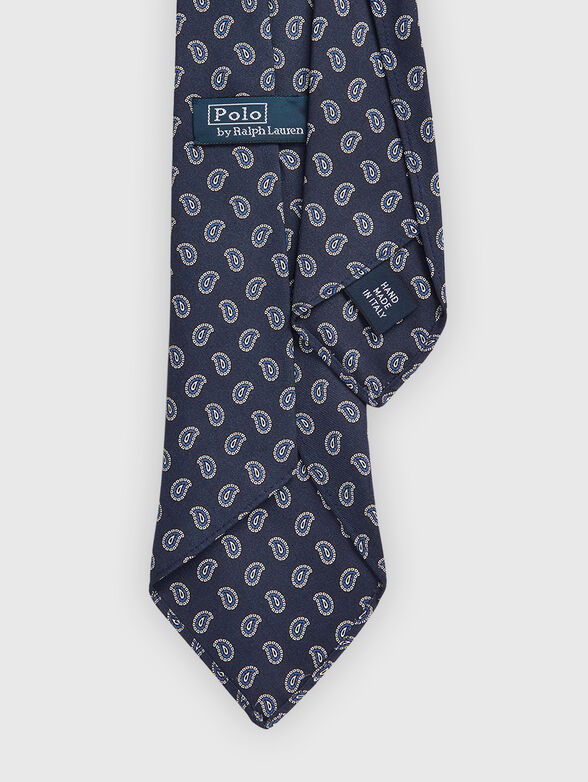 Dark blue silk tie - 2