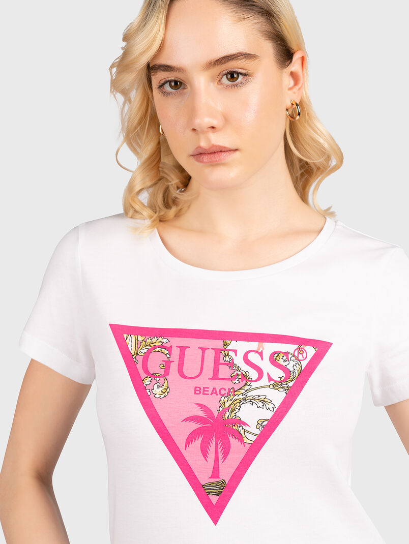 T-shirt with tropical logo print - 3