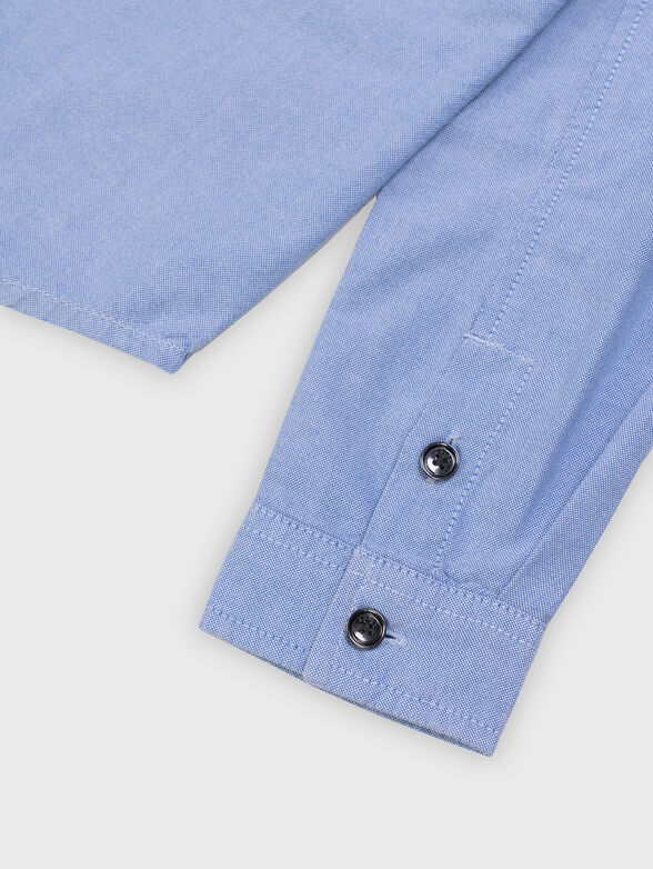Blue shirt with accent back - 4