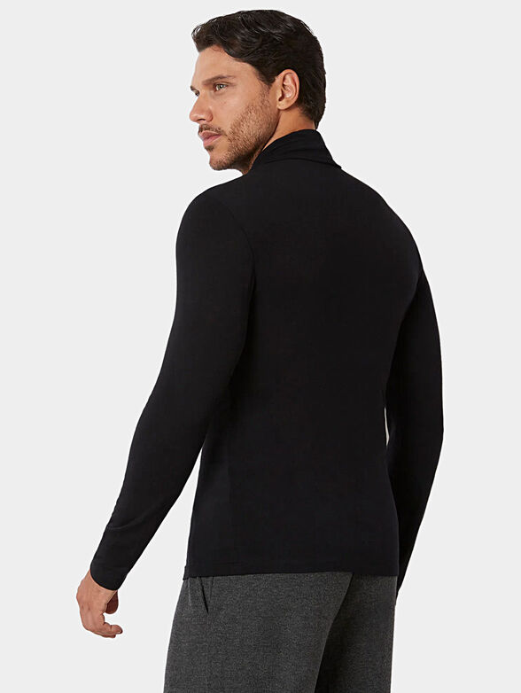 BASIC CASHMER blouse with long sleeve and turtleneck - 2