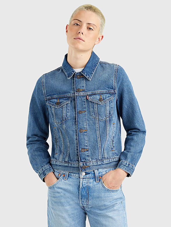 Dark blue denim jacket - 1