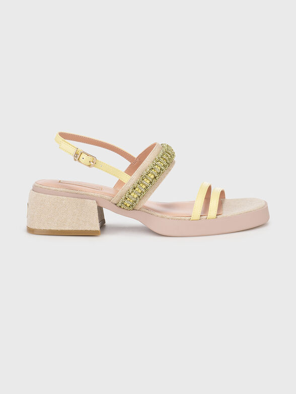 INES textile and eco leather sandals - 1