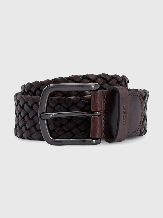 Curea cu efect de tricot maro - 1
