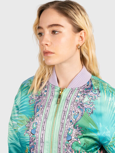 Bomber jacket with accent print - 4