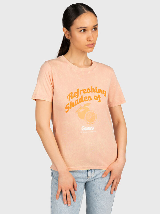 T-shirt with contrasting inscription  - 1