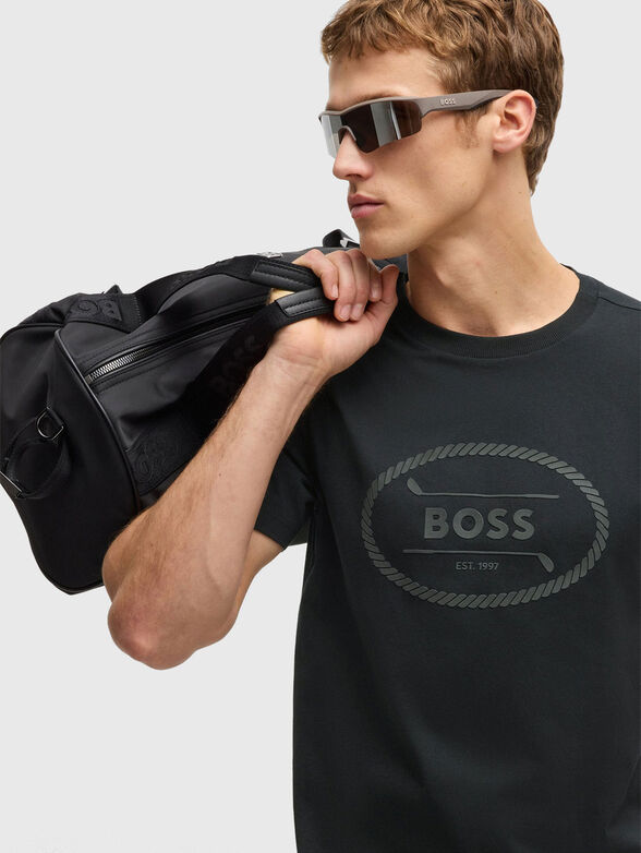T-shirt with logo print in black - 4