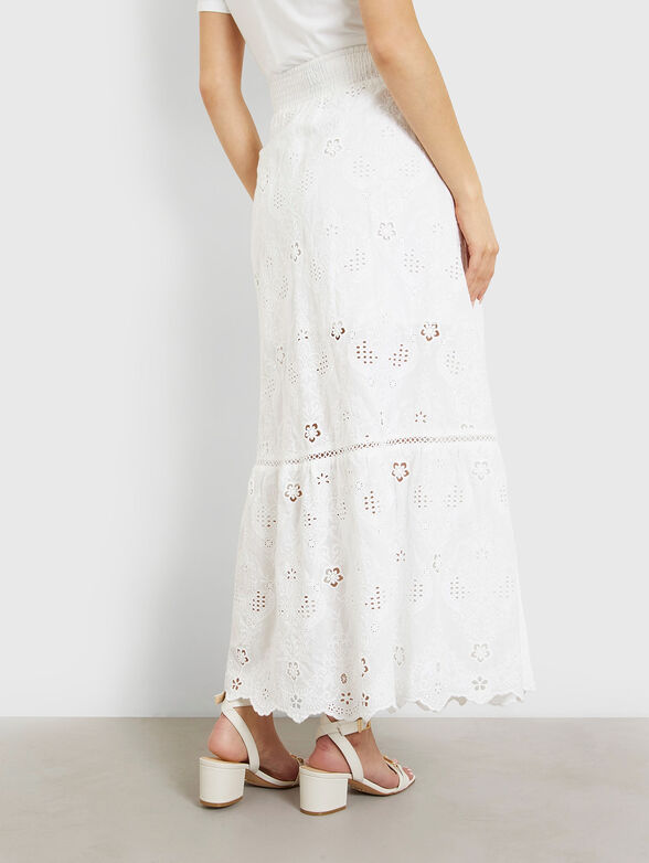 FRIDA white skirt with English embroidery - 2