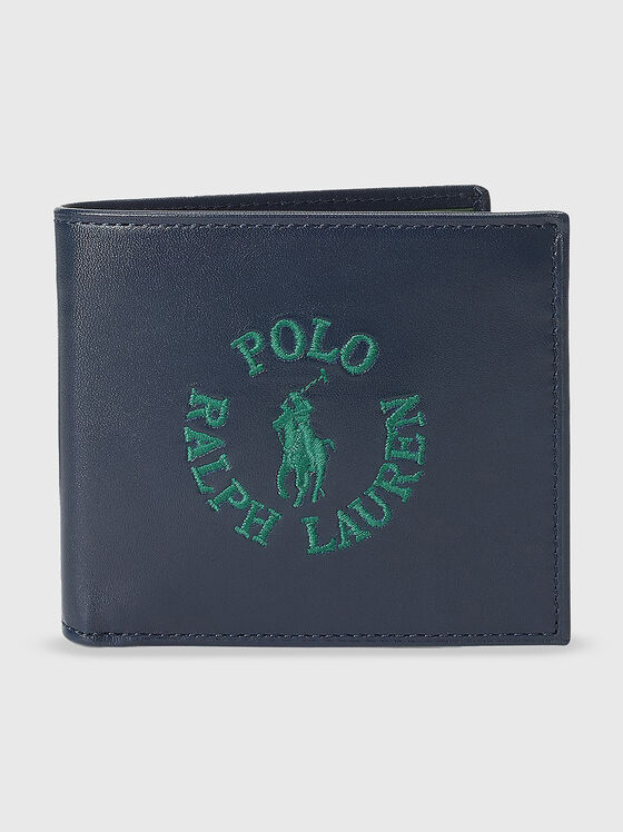 BILLFOLD leather wallet with logo embroidery - 1