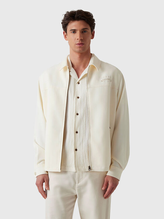 Overshirt with logo embroidery - 1