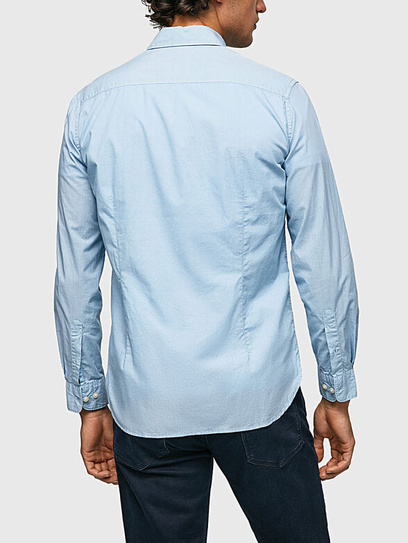 PEYTON cotton blue shirt - 3