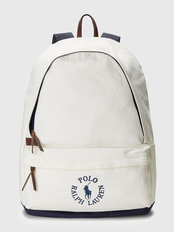 Cotton backpack with logo embroidery - 1