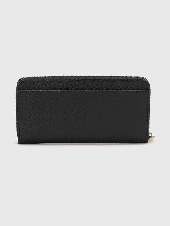 Leather wallet with logo - 2