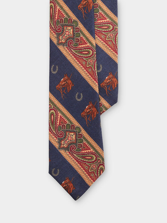 Wool tie with colorful accents - 1