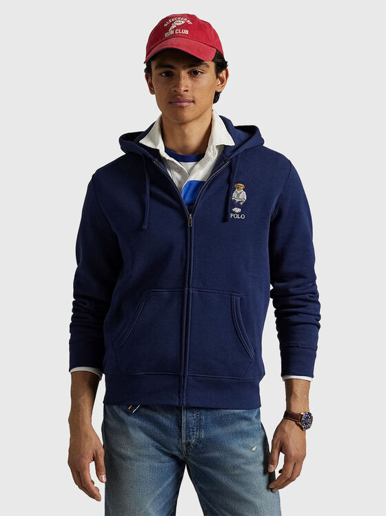 Hanorac cu glugă și broderie Polo Bear - 1