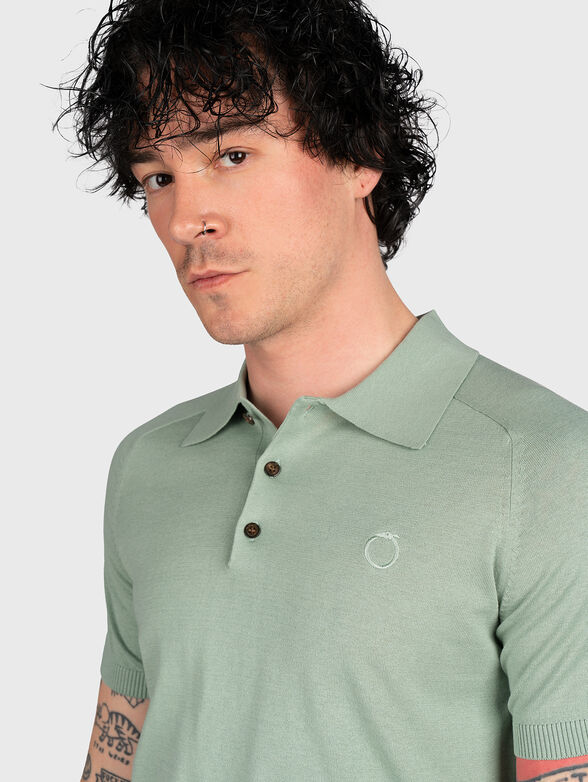 Knitted polo shirt with logo detail - 4