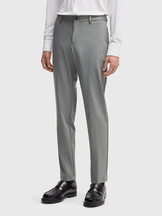 Pantaloni slim din amestec de lână - 1