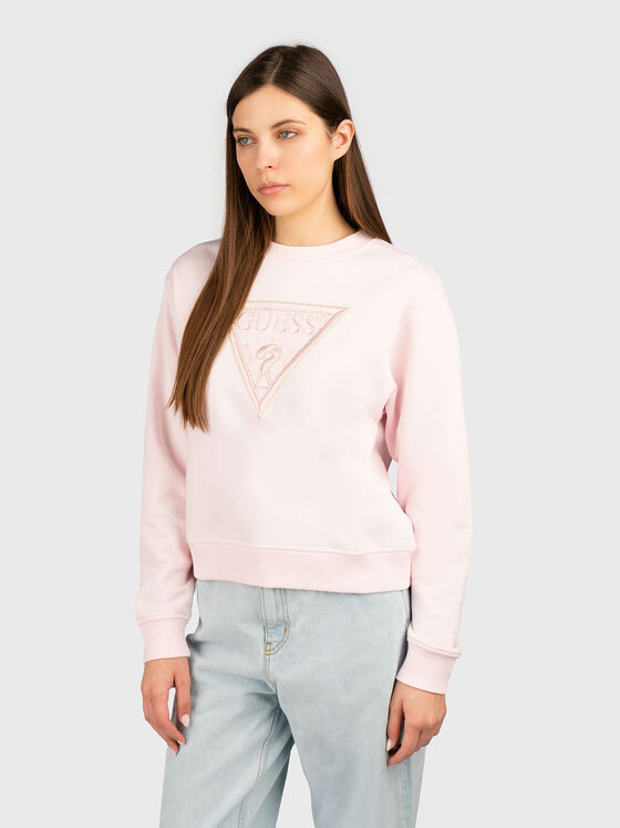 Sweatshirt with triangle logo embroidery - 1