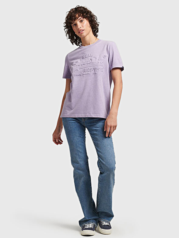 VINTAGE purple T-shirt with logo detail - 2