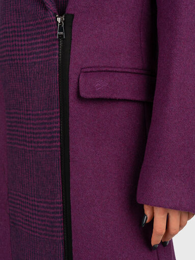 Coat of wool blend with zipper - 4