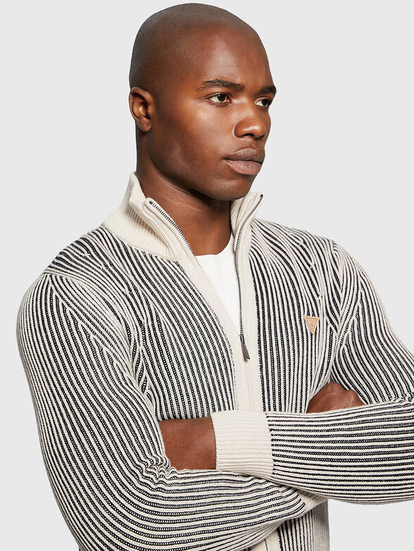 Knitted cardigan with logo detail - 4