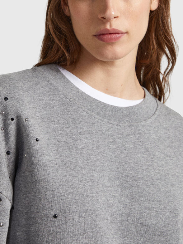 CAROLINE black sweatshirt with eyelets - 4