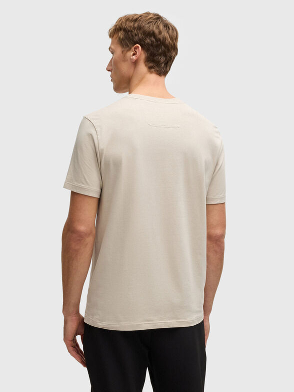 Cotton T-shirt with oval neckline - 3