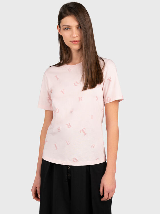 Tricou roz cu imprimeu - 1