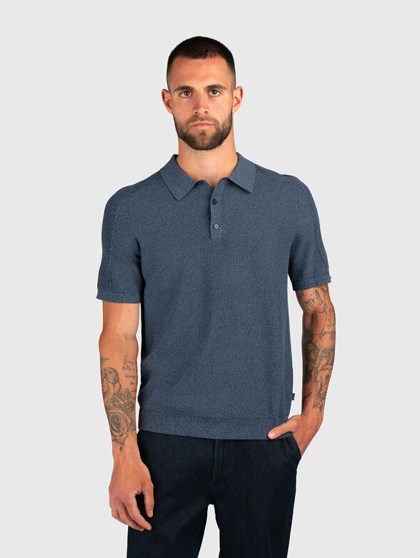 Short sleeved cotton polo shirt - 1