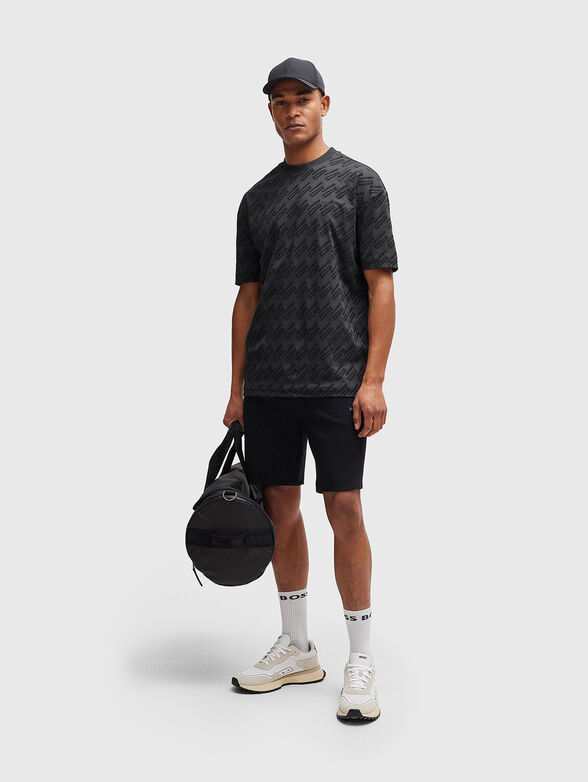 Grey T-shirt with embossed logo - 2