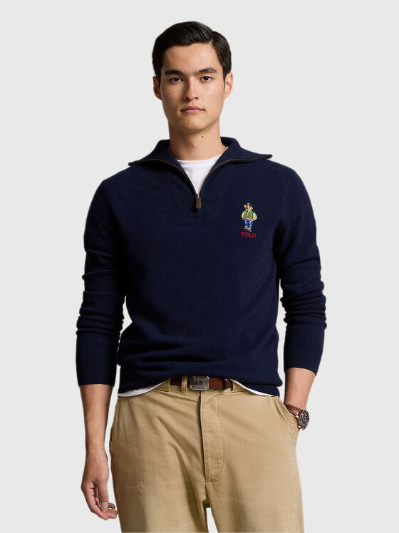 Cotton sweater with POLO BEAR logo - 1