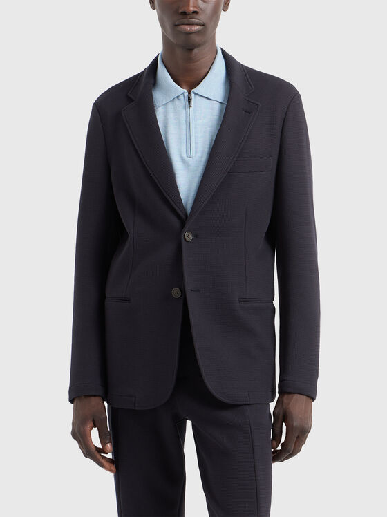 Cotton blazer with single-breasted fastening - 1
