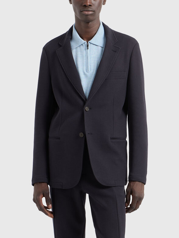 Cotton blazer with double-breasted fastening - 1