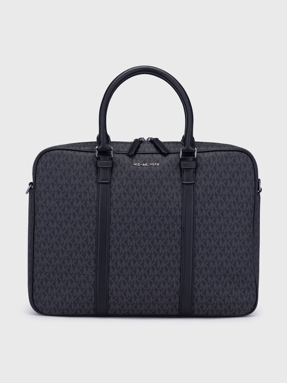 Laptop bag with monogram logo print - 1
