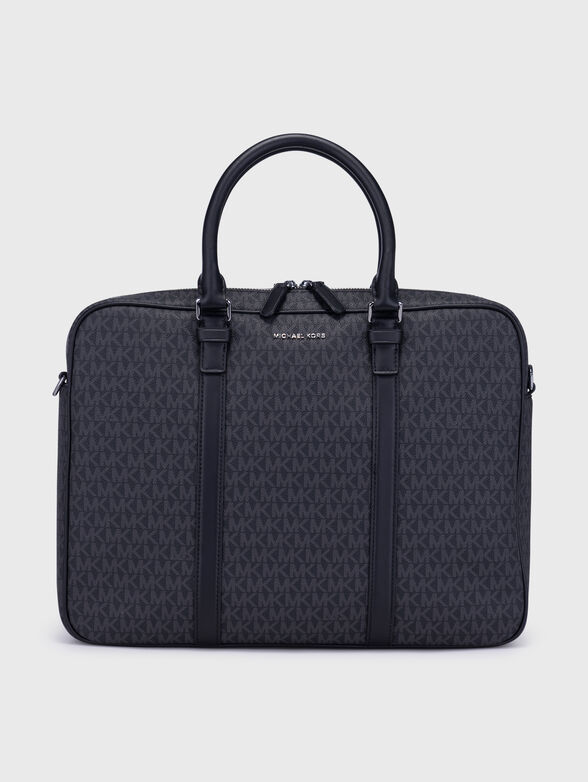 Laptop bag with monogram logo print - 1