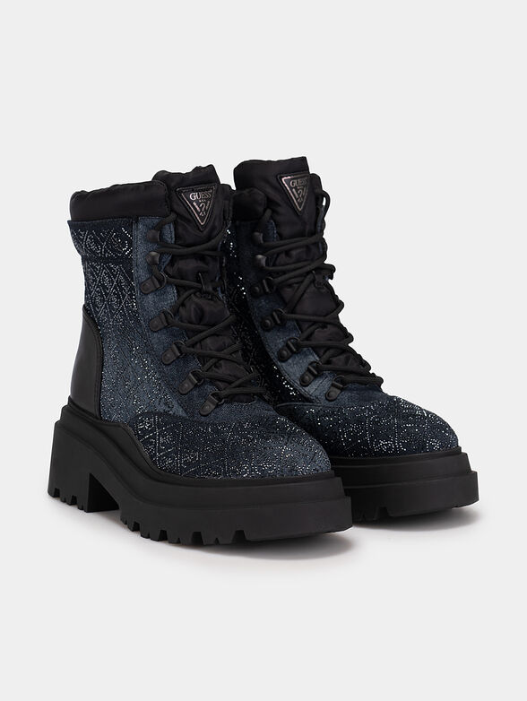 VANEYE ankle boots with glamorous rhinestones - 2