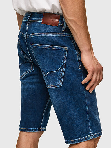 TRACK dark blue denim shorts - 3