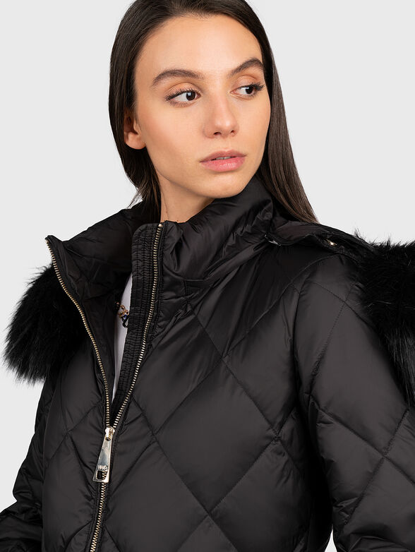 Long hooded down jacket - 3