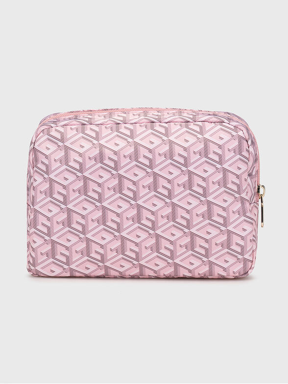 Travel case with monogram logo print - 2