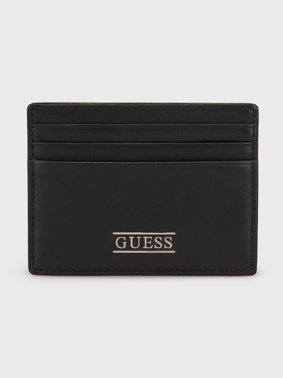 Black card holder with logo detail - 1