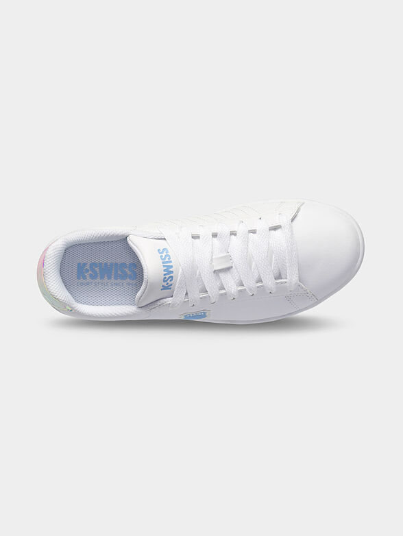 COURT SHIELD leather sneakers with holographic details - 6