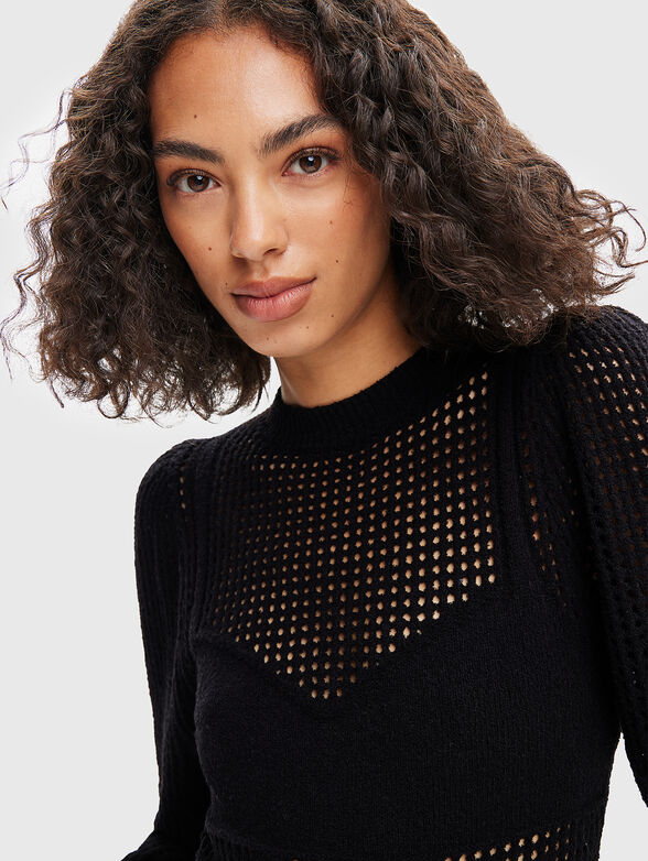 KAELA black knitted sweater - 4